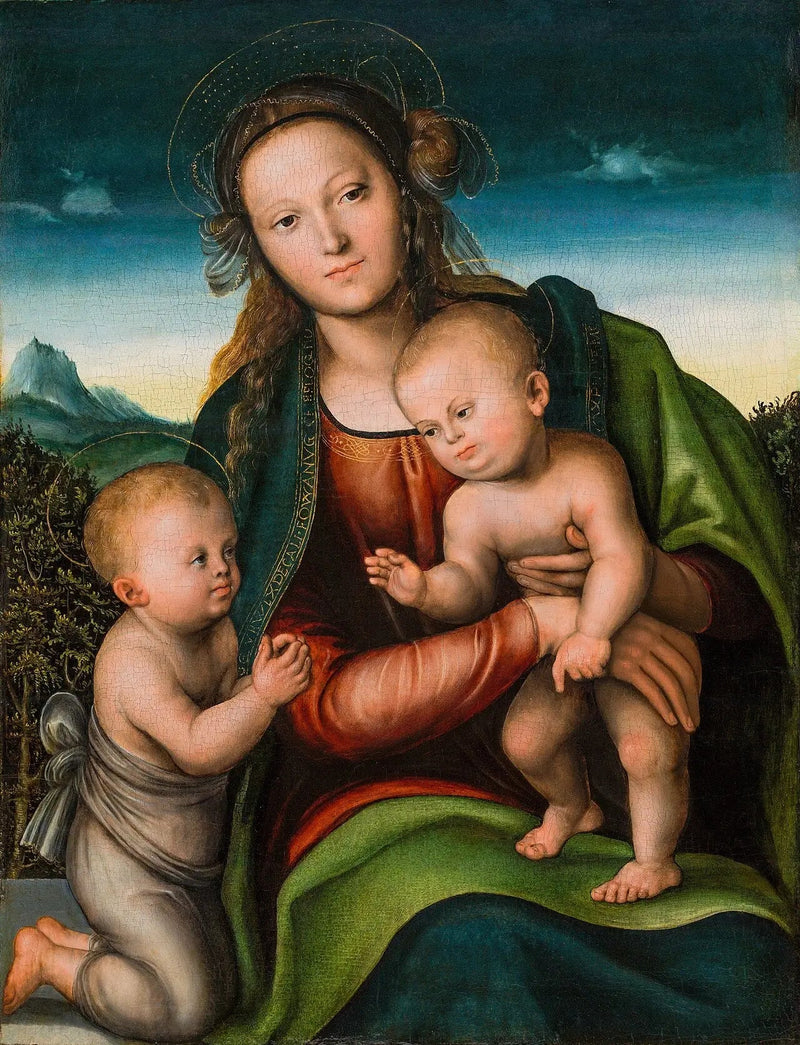 La Vergine con il Bambino e il piccolo Giovanni Battista - Lucas Cranach il Vecchio