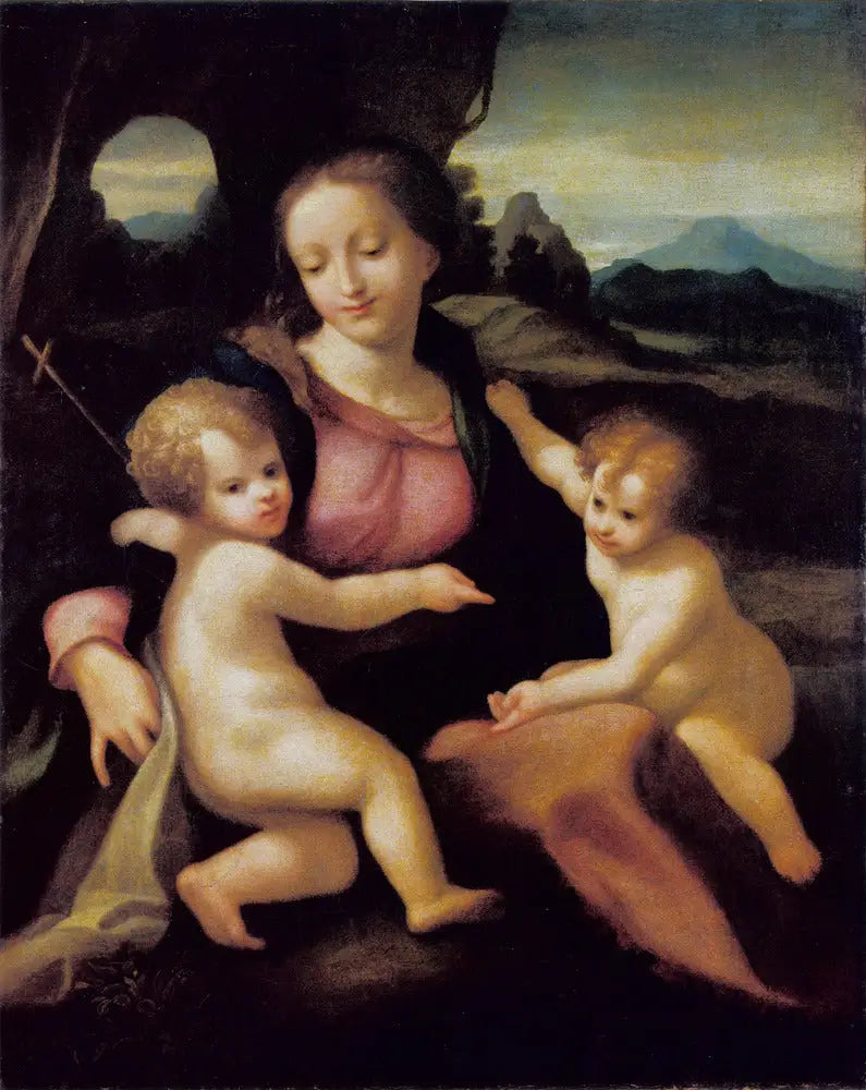 La Vergine con il Bambino e il piccolo san Giovanni - Antonio da Correggio