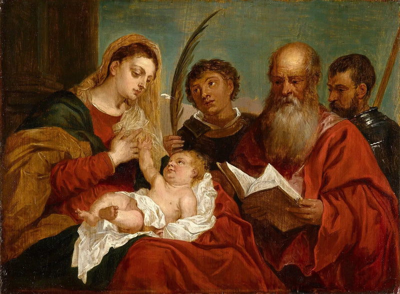 La Vergine con il Bambino con i santi Stefano, Gerolamo e Maurizio - David Teniers il Giovane