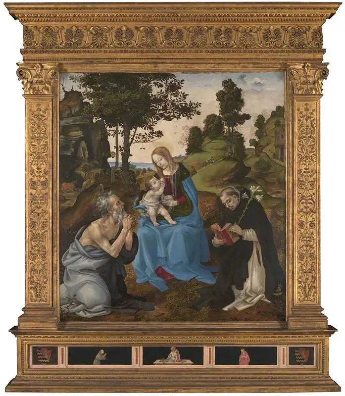 La Vergine con il Bambino e i santi Gerolamo e Domenico - Filippino Lippi