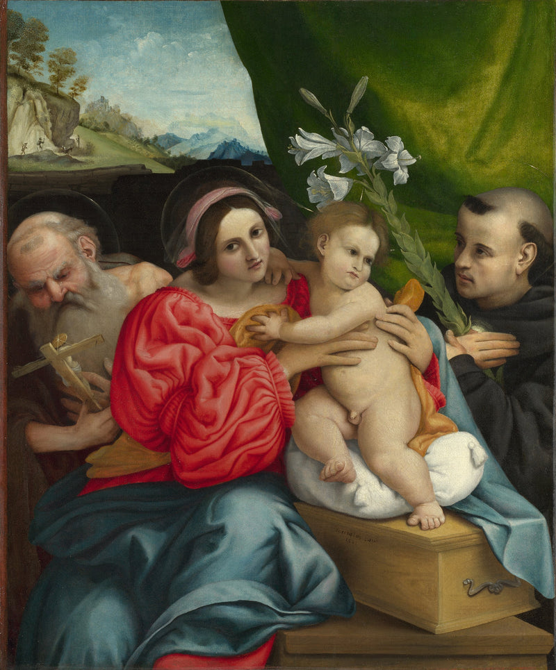 La Vergine con il Bambino con i santi Gerolamo e Nicola di Tolentino - Lorenzo Lotto