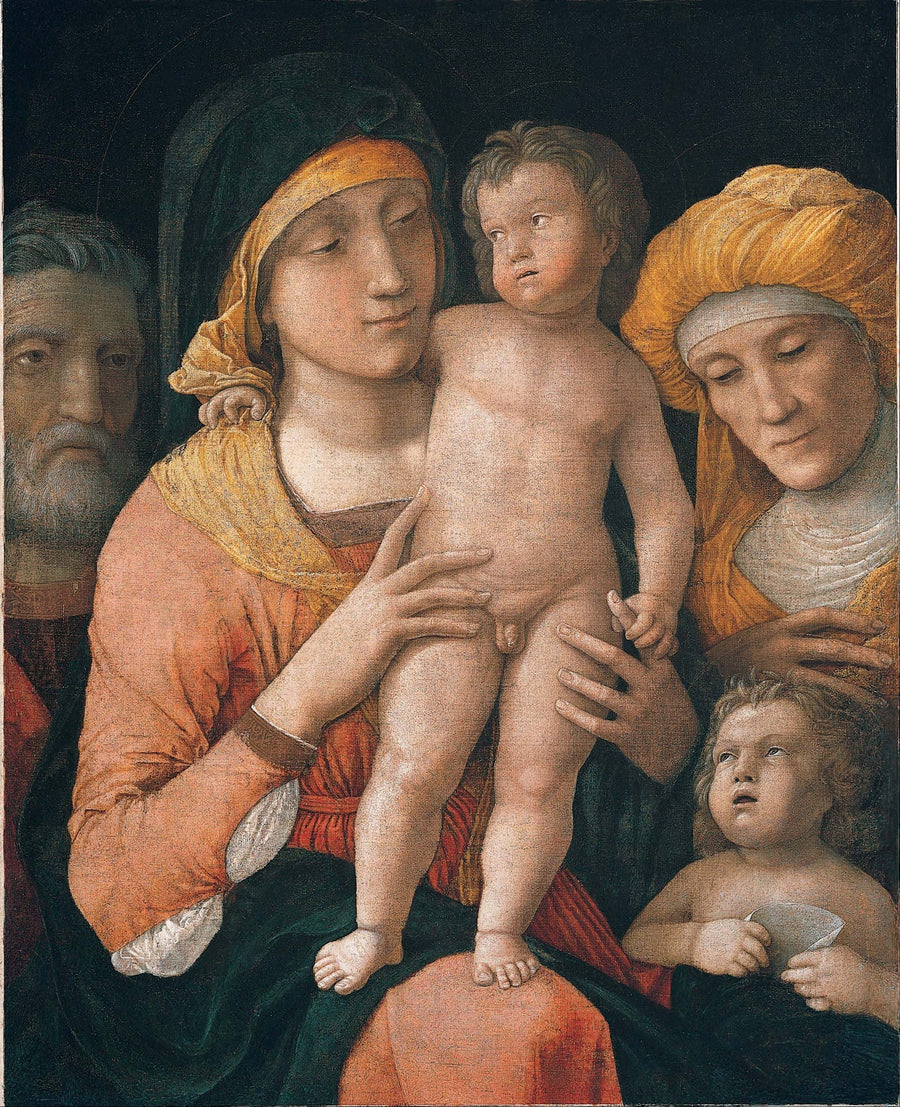 La Vergine con il Bambino e i santi Giuseppe, Elisabetta e Giovanni Battista - Andrea Mantegna