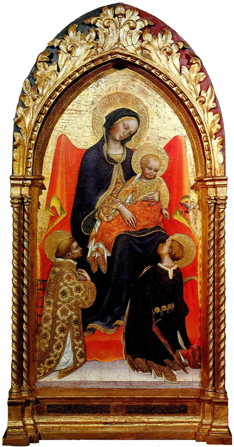 La Vergine con il Bambino, con i santi Lorenzo e Giuliano - Gentile da Fabriano