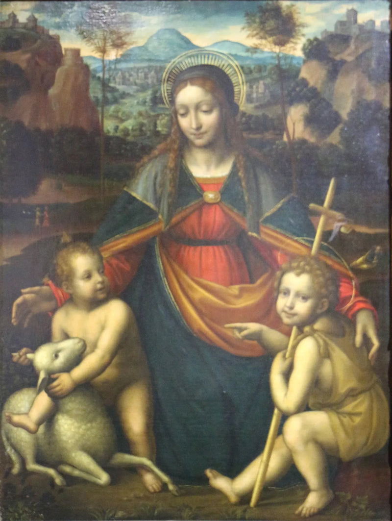 La Vergine con il Bambino e san Giovanni Battista bambino - Bernardino Luini