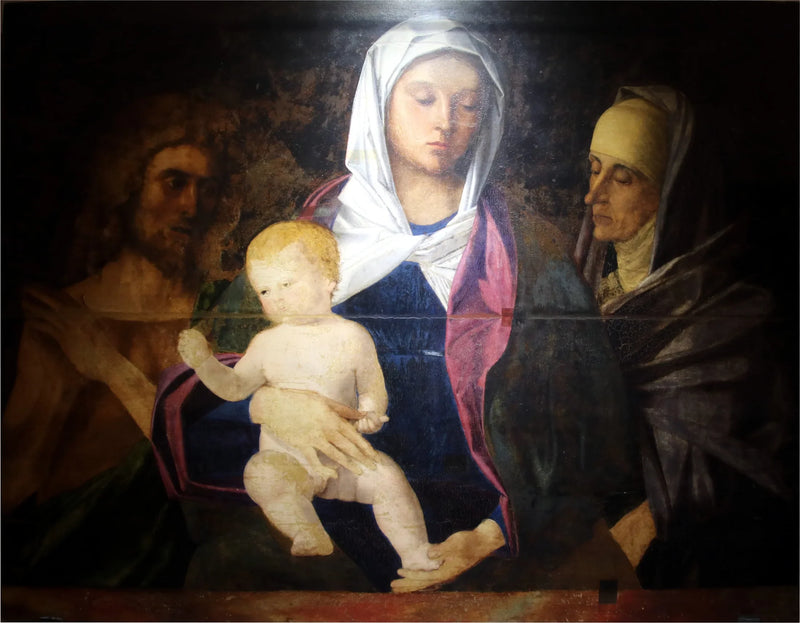 La Vergine con il Bambino, san Giovanni Battista e santa Anna - Giovanni Bellini