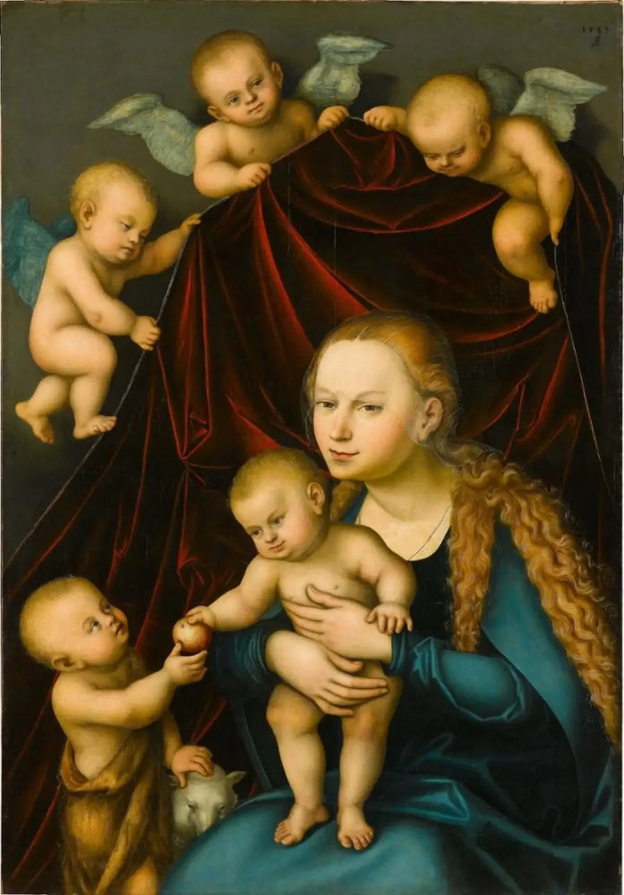 La Vergine con il Bambino e San Giovanni bambino - Lucas Cranach il Vecchio