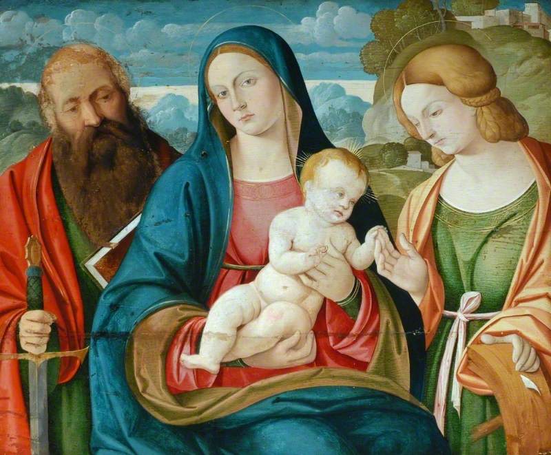 La Vergine con il Bambino, san Paolo e santa Caterina - Giovanni Bellini