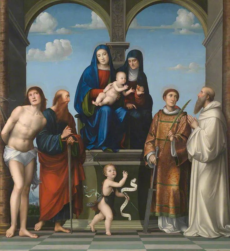 La Vergine con il Bambino, Santa Anna e altri santi - Francesco Francia