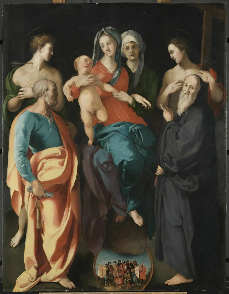 La Vergine con il Bambino con santa Anna e quattro santi - Pontormo