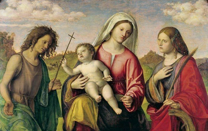 La Vergine con il Bambino, Santa Caterina e San Giovanni Battista - Cima da Conegliano