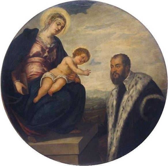 La Vergine con il Bambino e un senatore - Jacopo Tintoretto