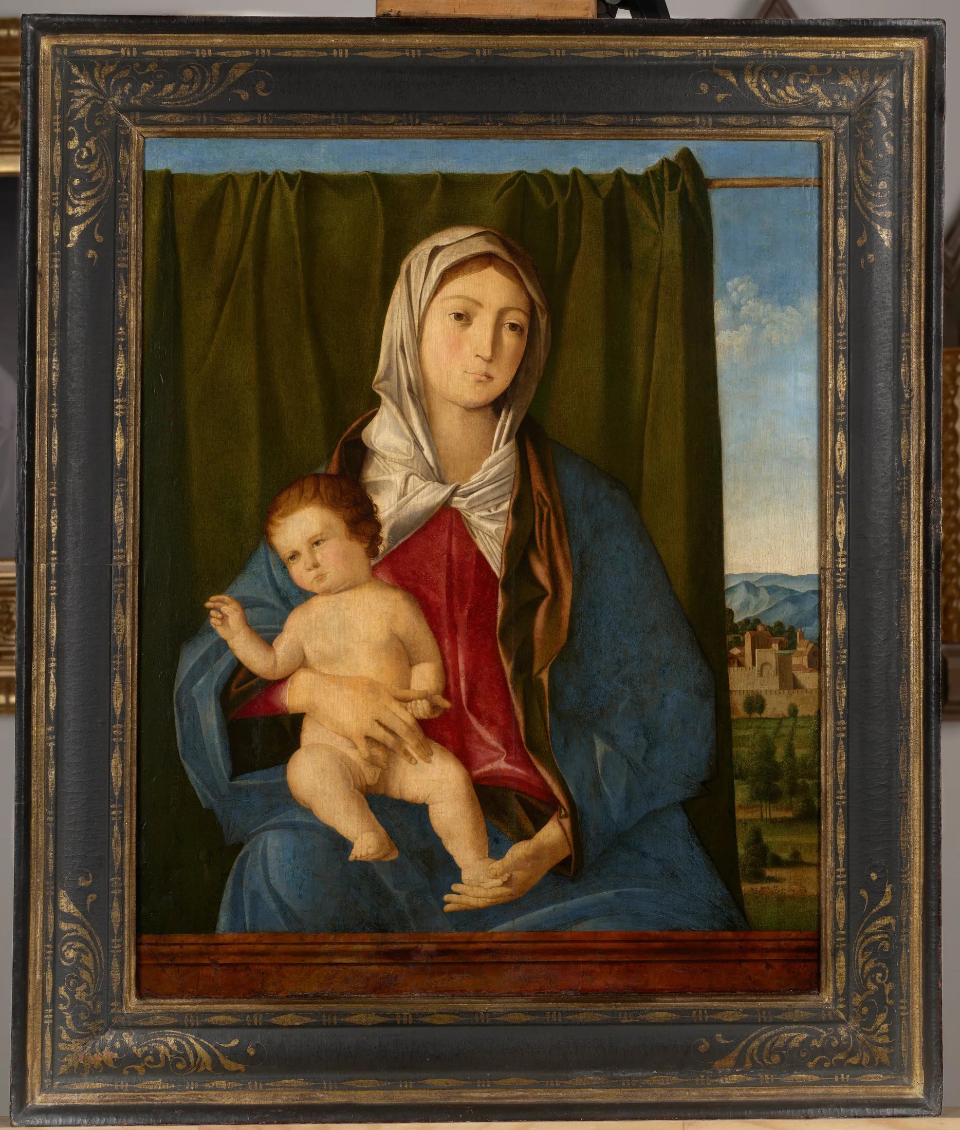 La Vierge à l'Enfant donnant une bénédiction - Giovanni Bellini image 1 reproduction de peinture à l’huile
