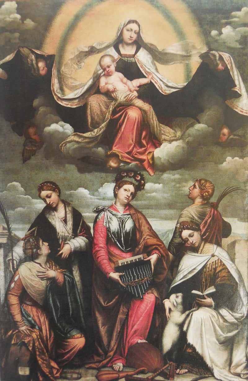 La Vergine con il Bambino in gloria con le sante - Alessandro Bonvicino