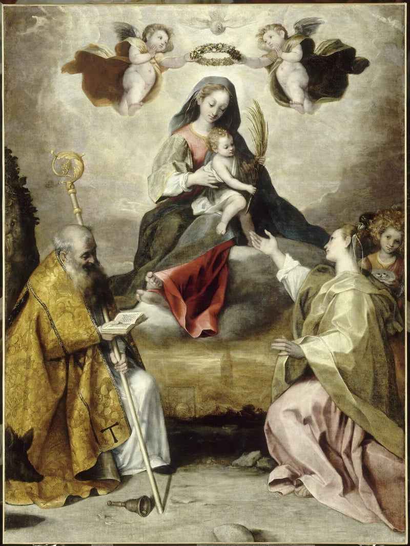 La Vergine con il Bambino in gloria con san Antonio abate e santa Lucia - Federico Barroci