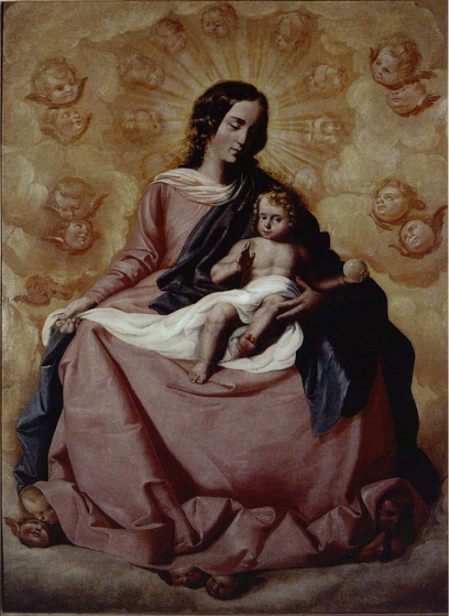 La Vergine con il Bambino in gloria - Francisco de Zurbarán