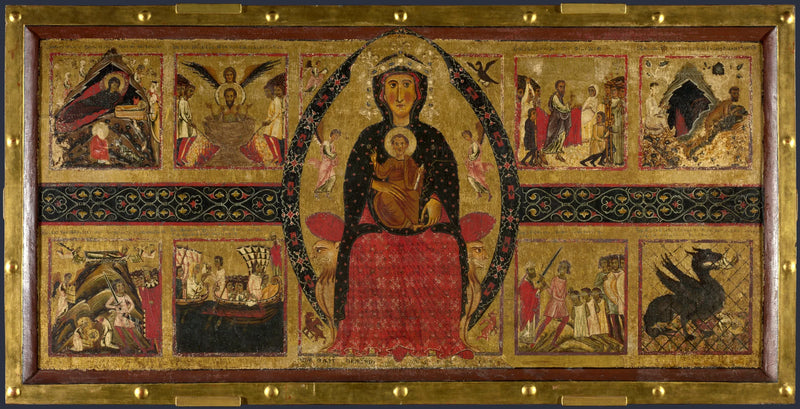 La Vergine con il Bambino in maestà, con scene narrative - Margaritone d'Arezzo