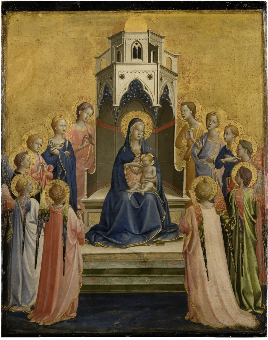 La Vergine con il Bambino in trono e dodici angeli - Fra Angelico