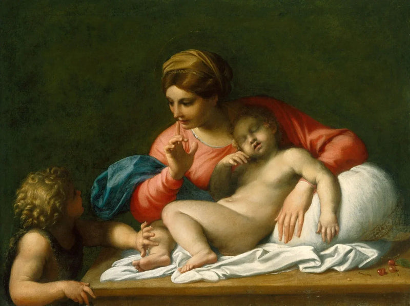 La Vergine con il Bambino addormentato e il giovane san Giovanni Battista (« Il Silenzio ») - Annibale Carracci