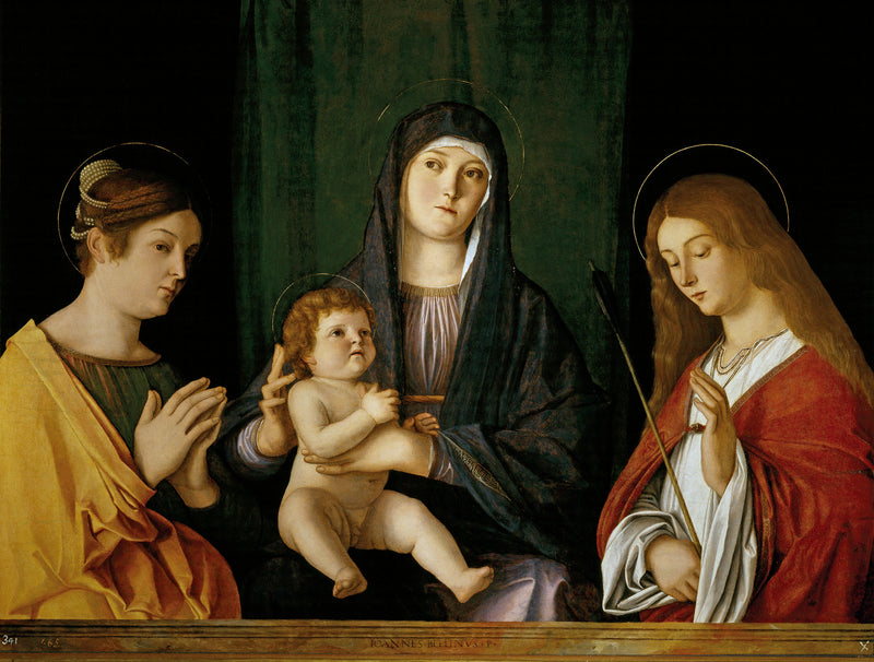 La Vergine con il Bambino tra due santi - Giovanni Bellini