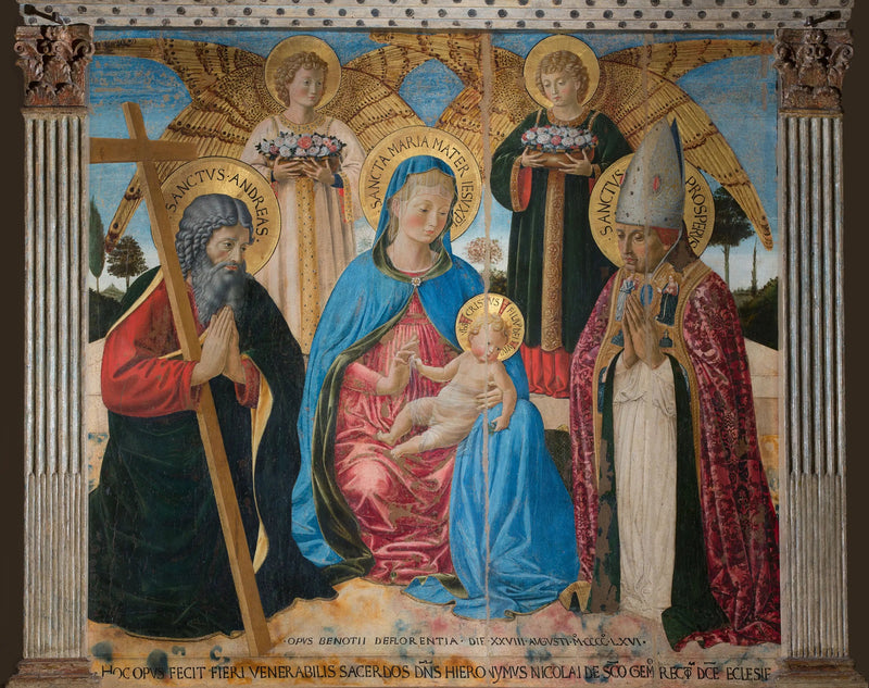 La Vergine con il Bambino tra san Andrea e san Prospero - Benozzo Gozzoli