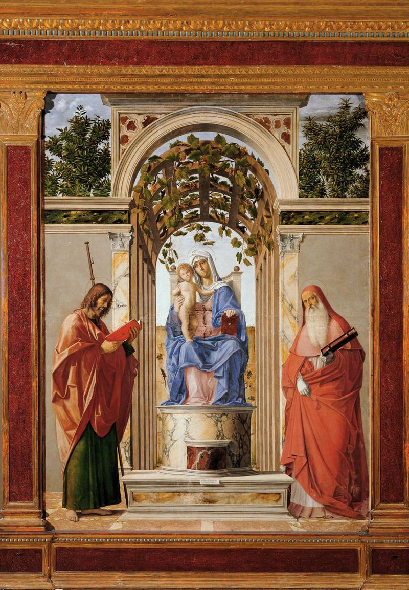 La Vergine con il Bambino, tra san Gerolamo e san Giacomo l'apostolo. - Cima da Conegliano