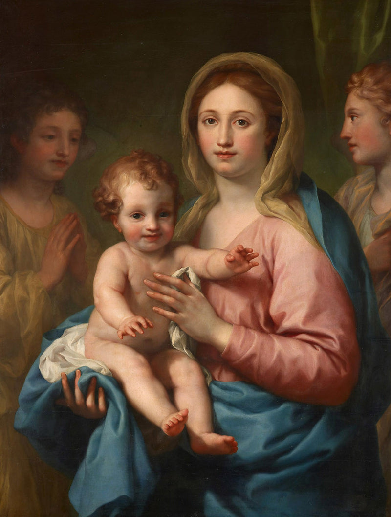 La Vergine con il Bambino e due angeli - Anton Raphael Mengs