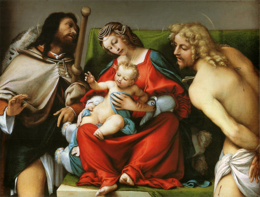 La Vergine con il Bambino e i santi Rock e Sebastiano - Lorenzo Lotto