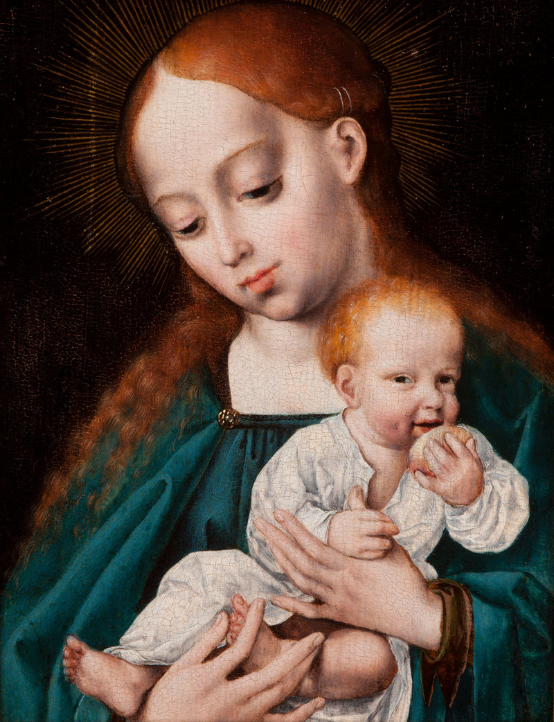 La Vergine con il Bambino che mangia una mela - Joos van Cleve