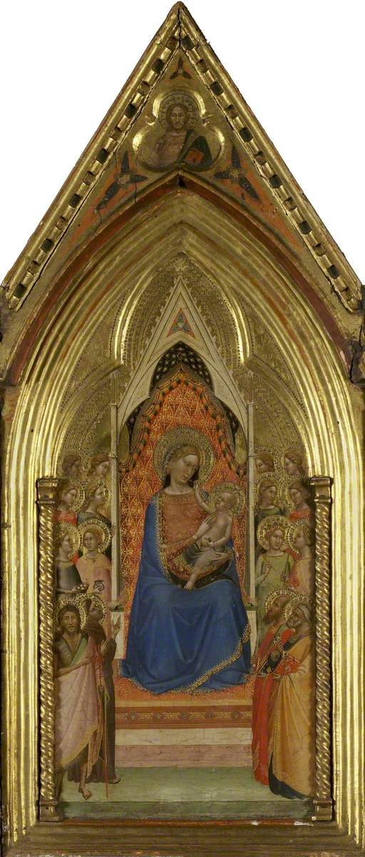 La Vergine con il Bambino troneggiante con i santi (triptyque, pannello centrale) - Bernardo Daddi
