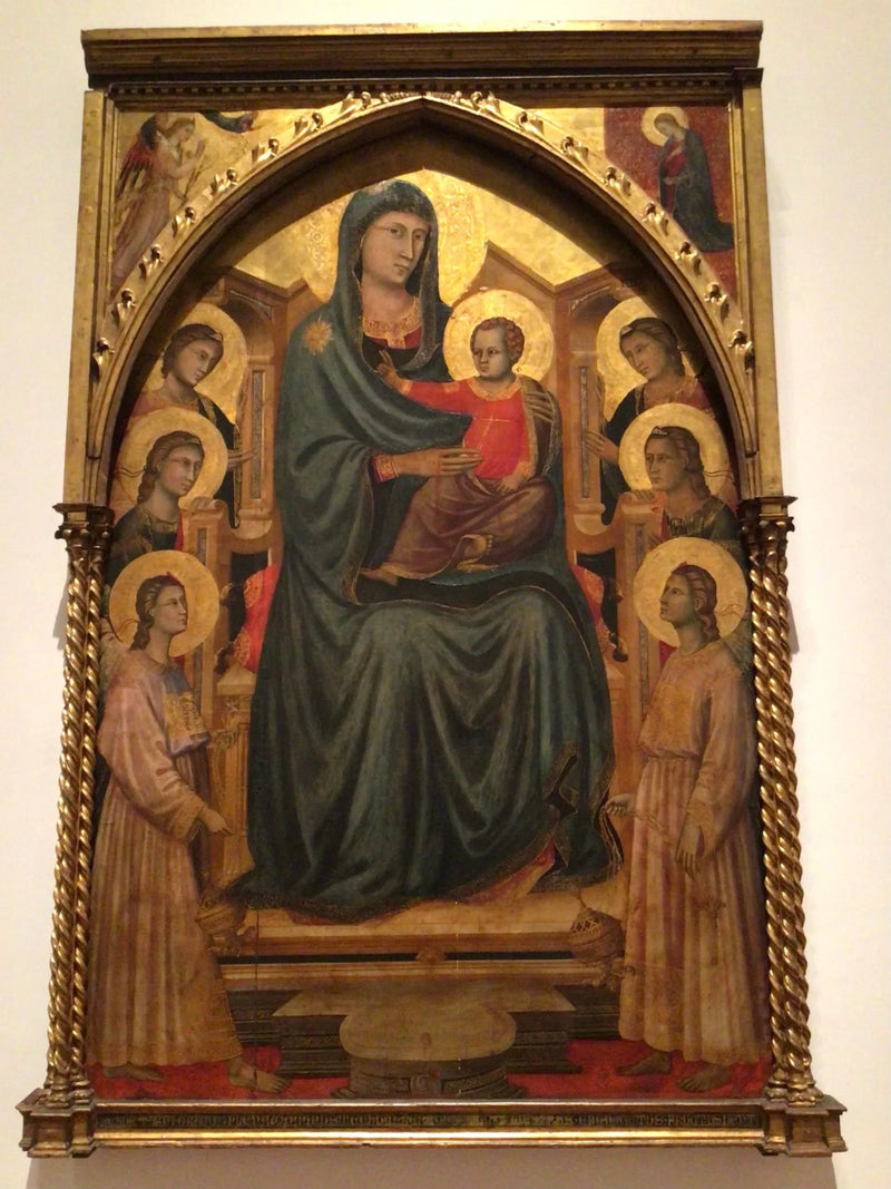La Vergine con il Bambino troneggiante con sei angeli (« Maestà ») - Maestro di Santa Cecilia