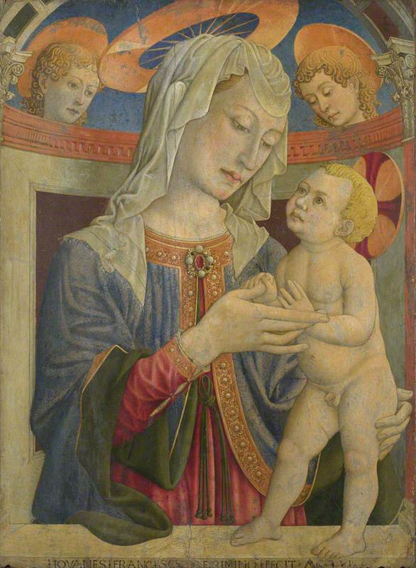 La Vergine con il Bambino e due angeli - Giovanni Francesco da Rimini