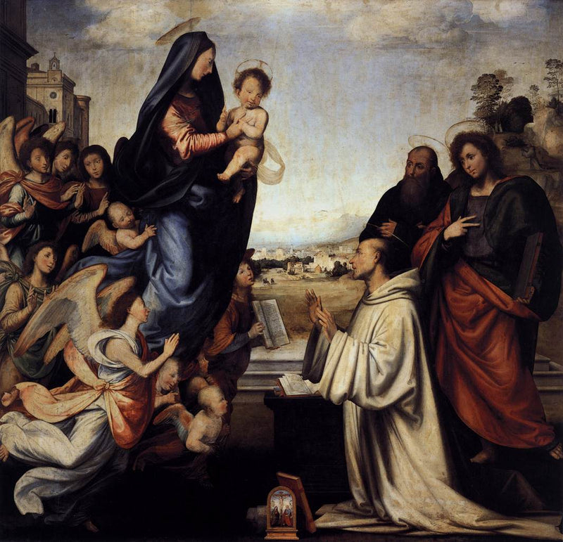 La Vergine appare a San Bernardo, - Fra Bartolomeo