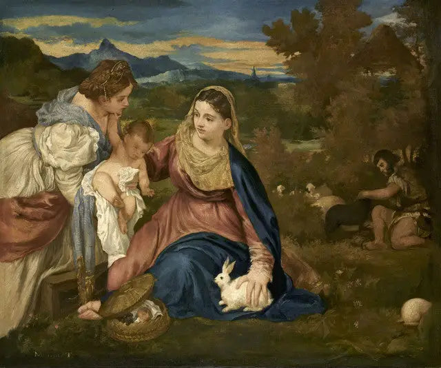 Reproduction du tableau « La Vierge au lapin - Édouard Manet » par Alpha Reproduction en peinture à l’huile