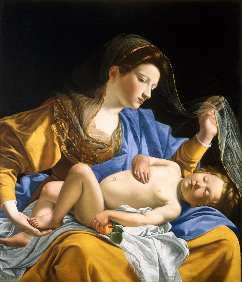 La Vergine con il Bambino Gesù addormentato