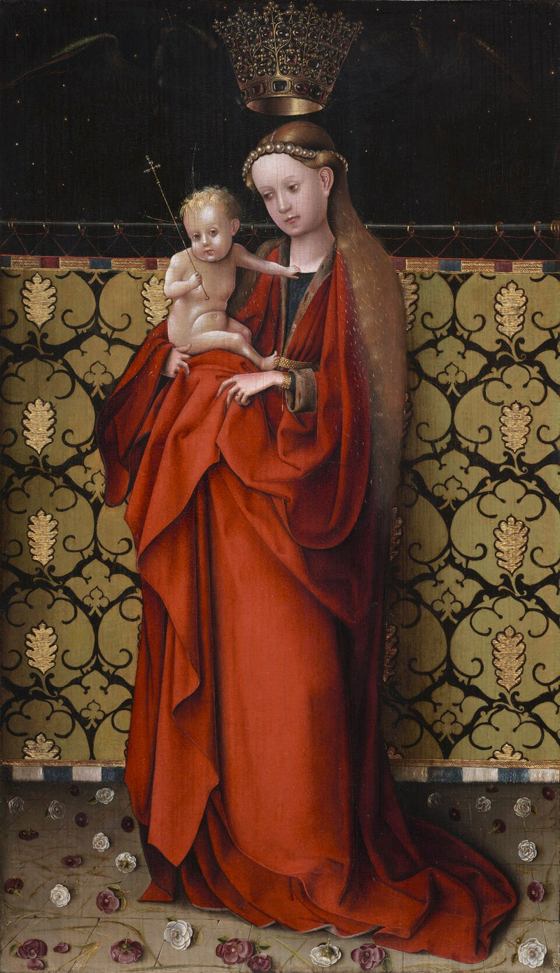 La Vergine incoronata dagli angeli - Stefan Lochner