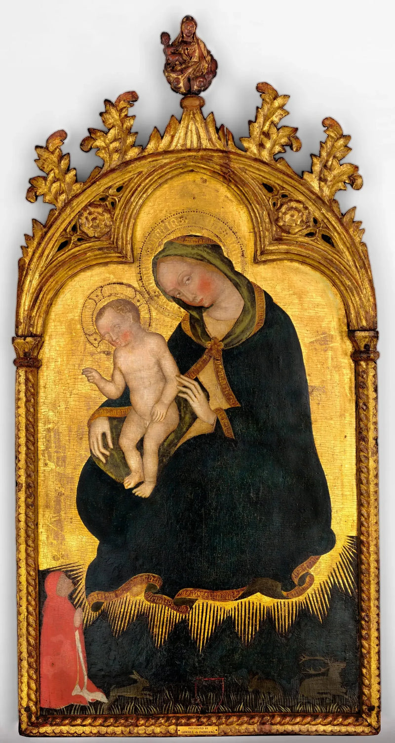 La Vergine dell'Umiltà, con un donatore - Gentile da Fabriano