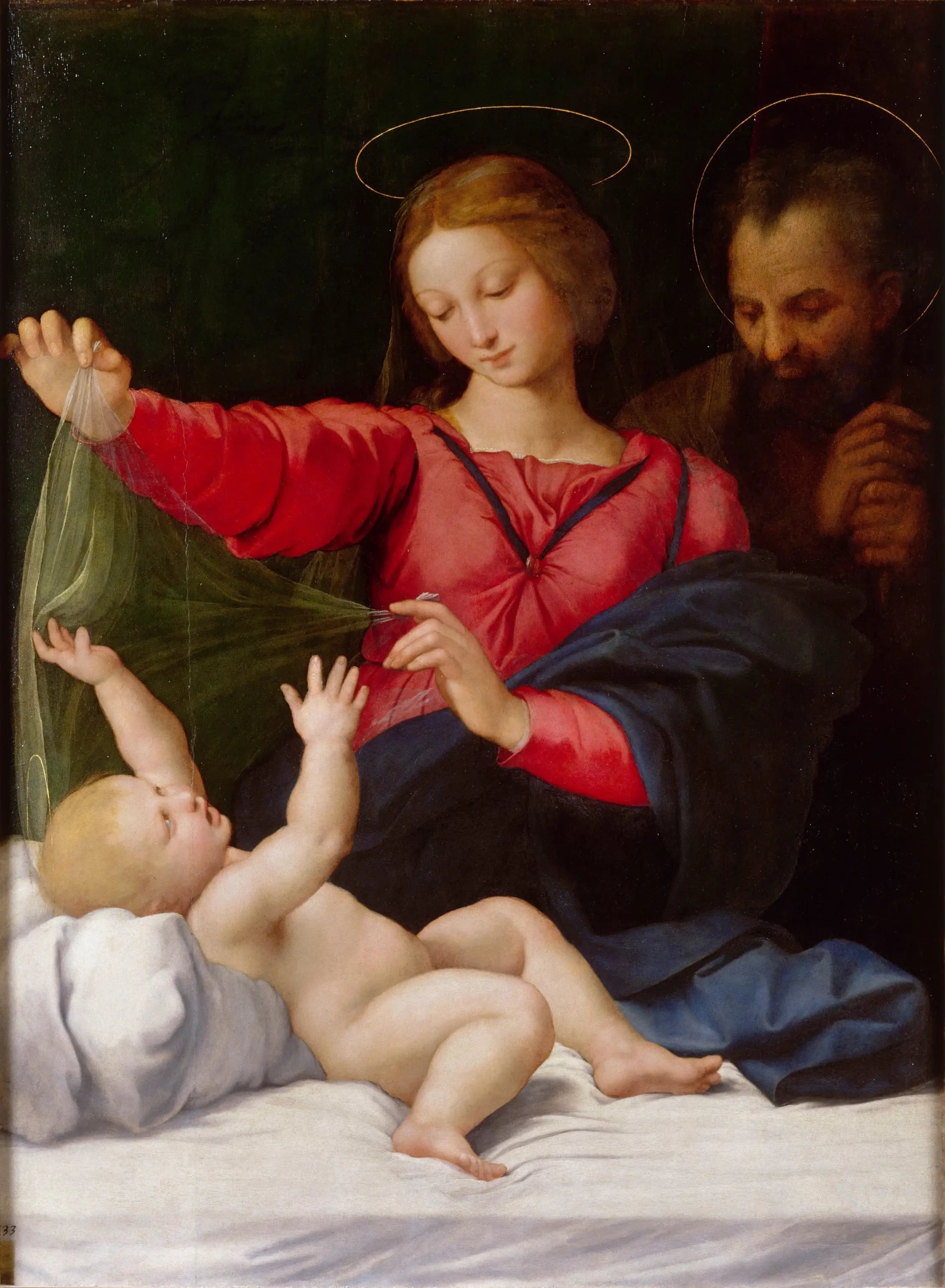 Reproduction du tableau « La Vierge de Lorette - Raphaël Sanzio » par Alpha Reproduction en peinture à l’huile