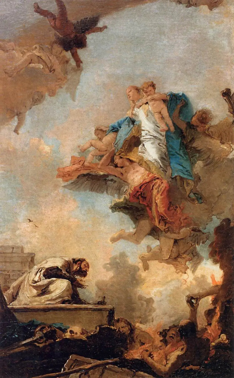 La Vergine del Carmelo che appare a San Simone Stock - Giovanni Battista Tiepolo