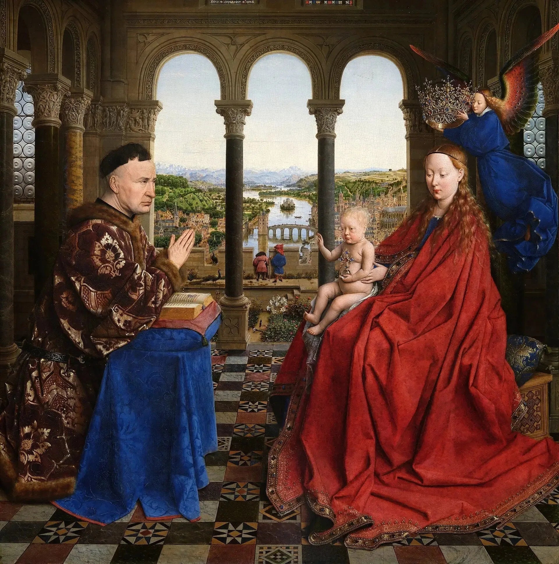 La Vierge du chancelier Rolin - Jan van Eyck image 1 reproduction de peinture à l’huile