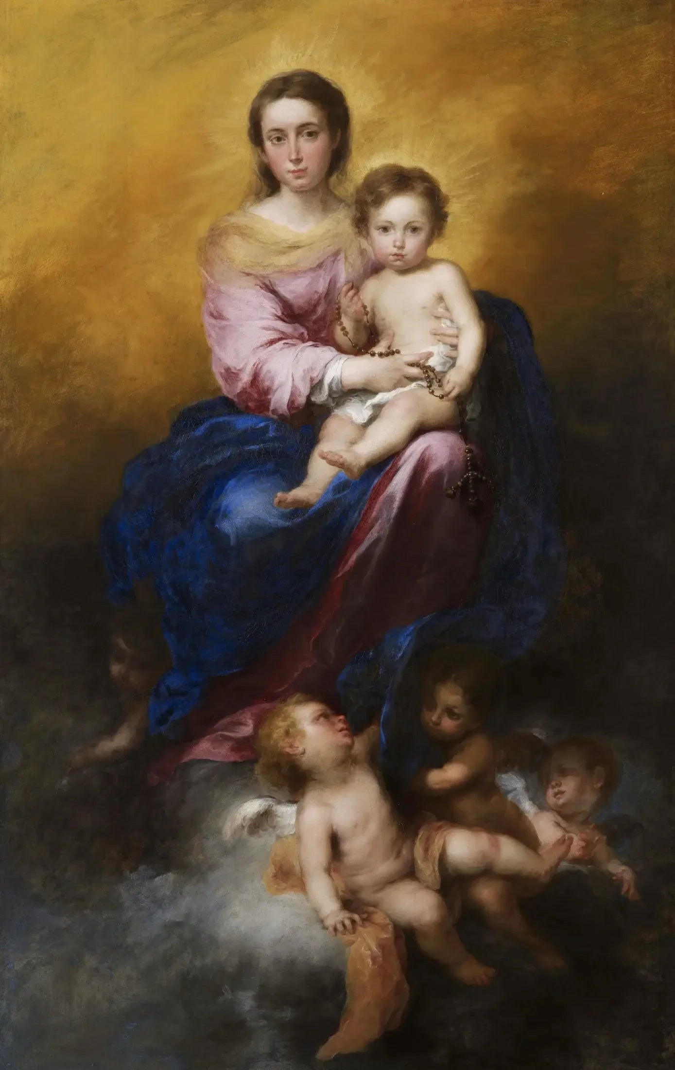 La Vierge du Rosaire - Bartolomé Esteban Murillo image 1 reproduction de peinture à l’huile