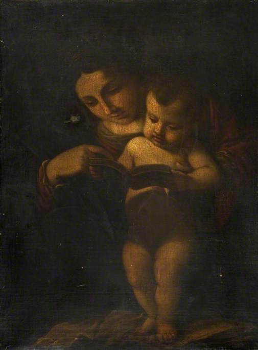 La Vergine che insegna a leggere al Bambino Gesù - Guercino