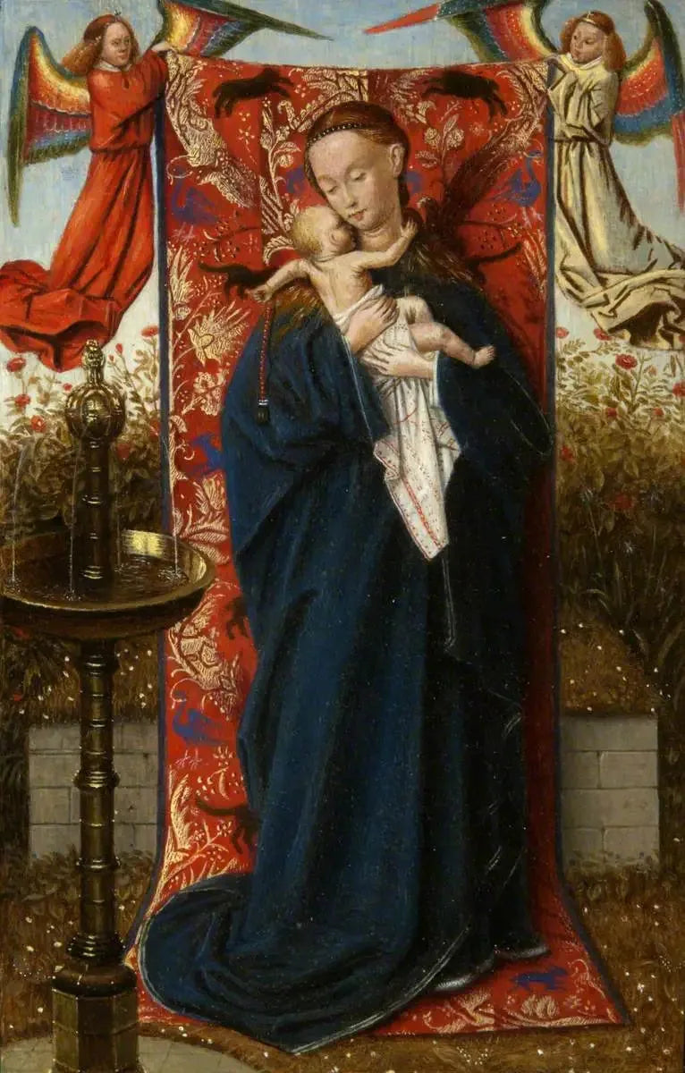 La Vergine e il Bambino alla fontana - Jan van Eyck