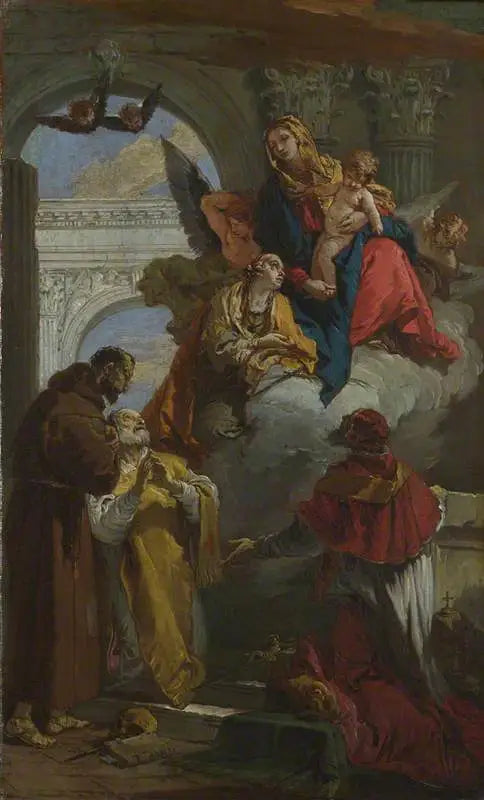 La Vergine e il Bambino che appaiono a un gruppo di santi - Giovanni Battista Tiepolo