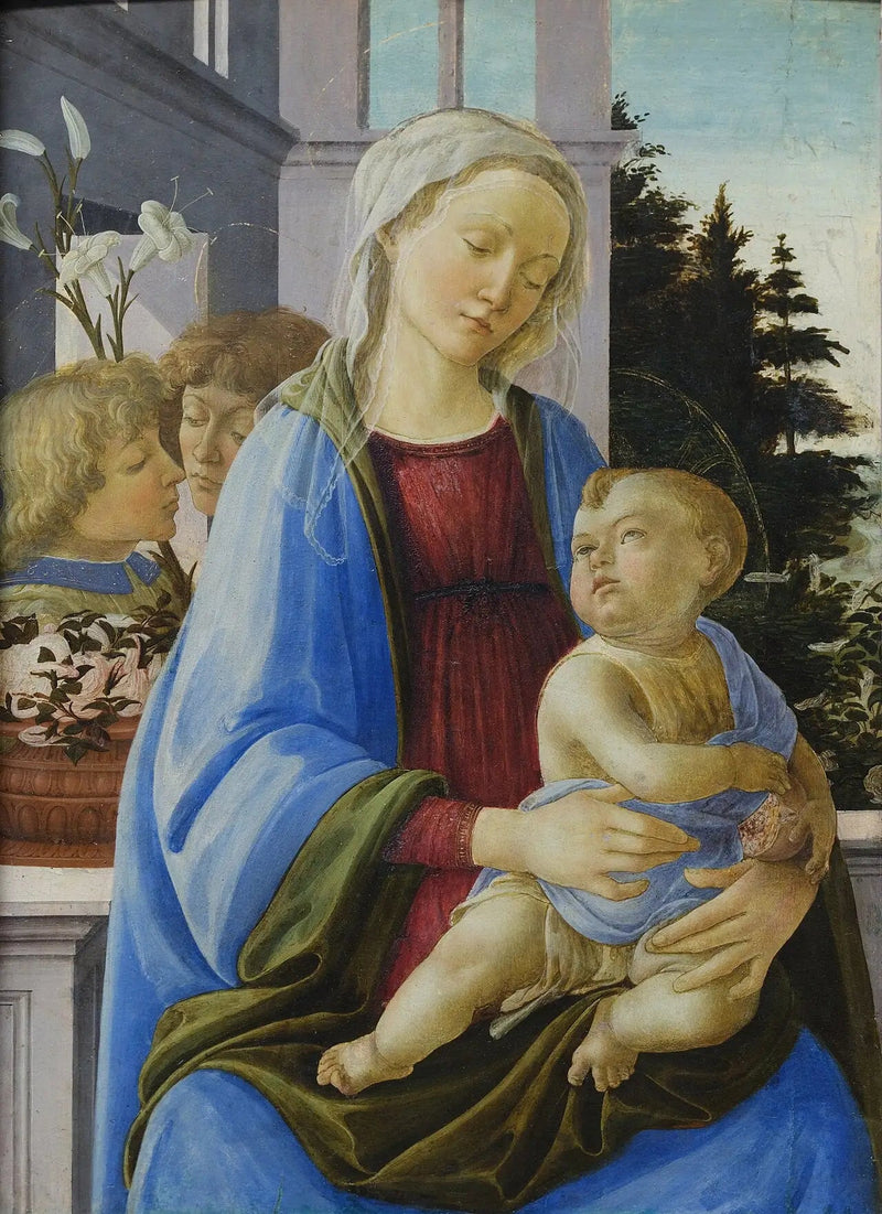 La Vergine e il Bambino con due angeli - Filippino Lippi
