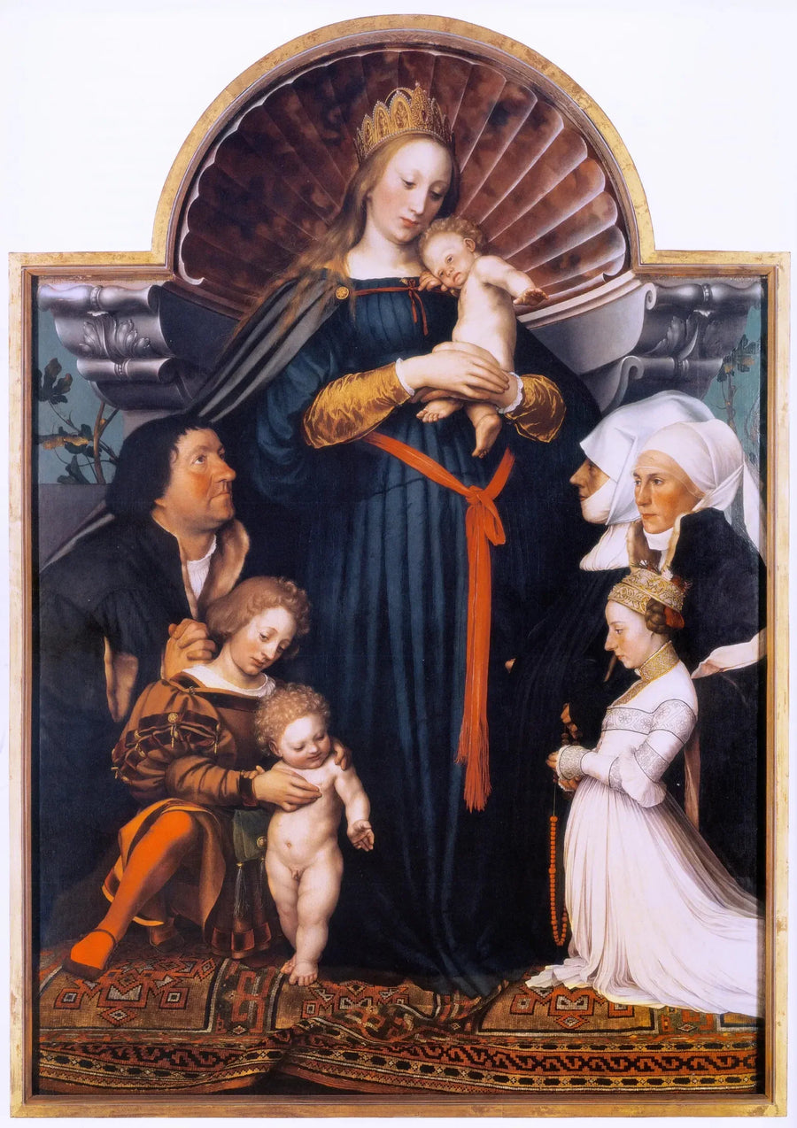 La Vergine e il Bambino con la famiglia del sindaco Meyer - Hans Holbein il Giovane