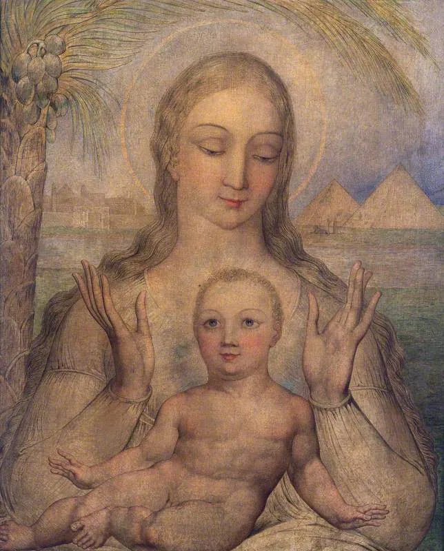 La Vergine e il Bambino in Egitto - William Blake