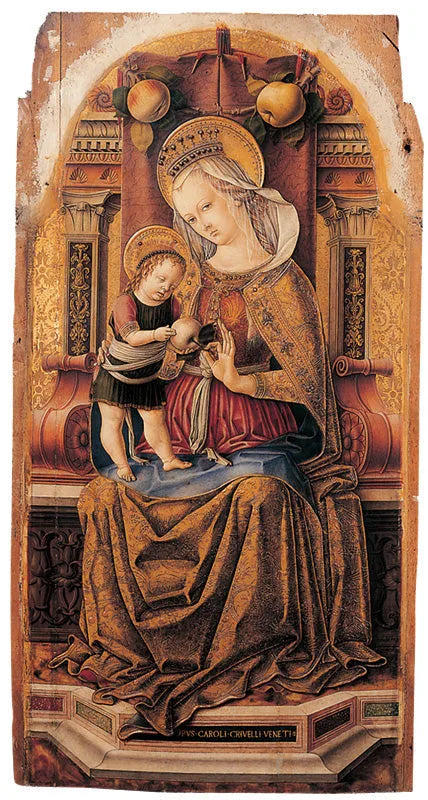 La Vergine e il Bambino in maestà - Carlo Crivelli