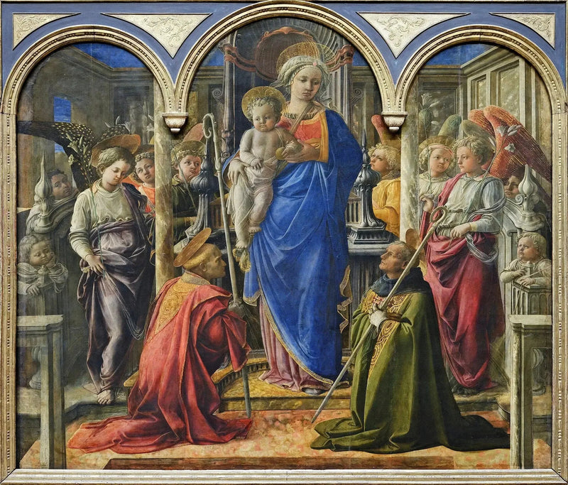 La Vergine e il Bambino circondati da angeli, di san Frediano e di san Agostino - Fra Filippo Lippi