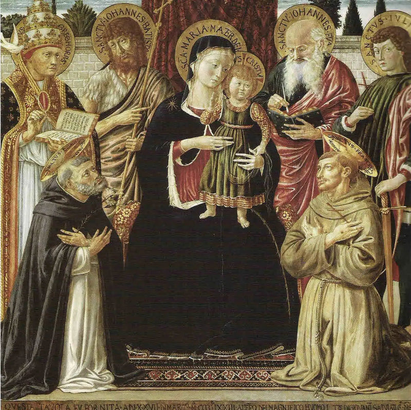 La Vergine e il Bambino circondati da santi - Benozzo Gozzoli