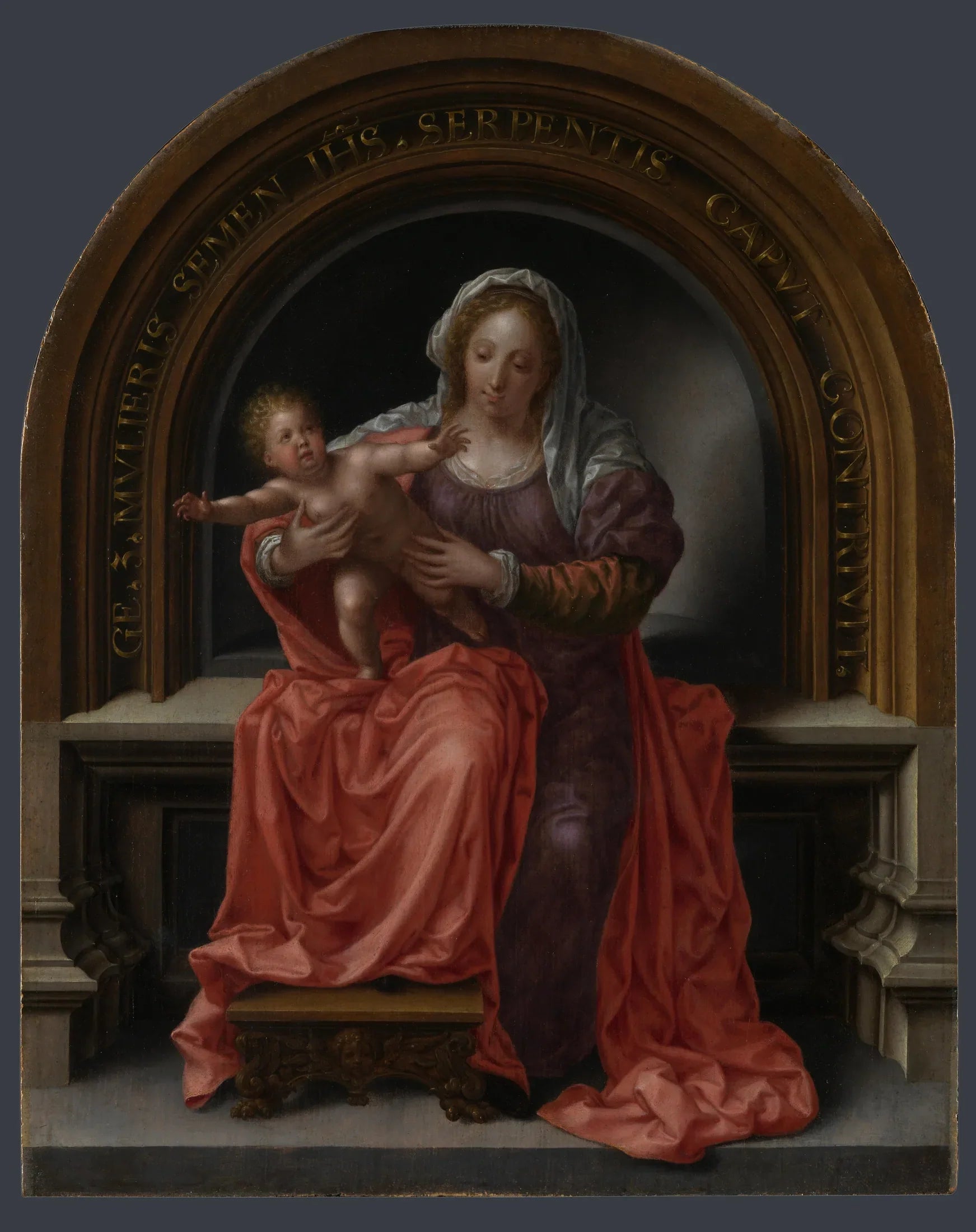 La Vierge et l'Enfant - Jan Gossaert image 1 copie de tableau peinte à la main